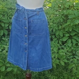 Denim high-waisted Loft skirt
